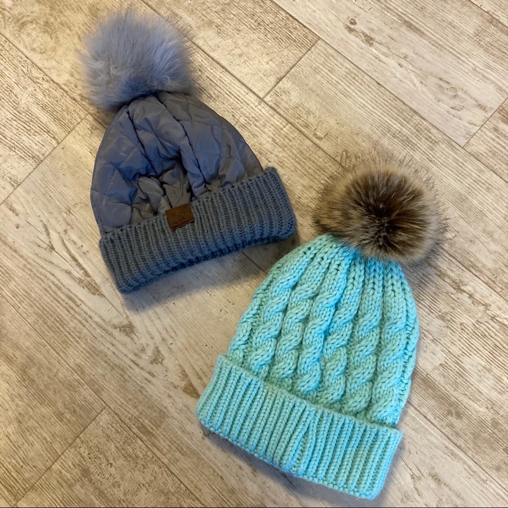 2 Pom Beanies